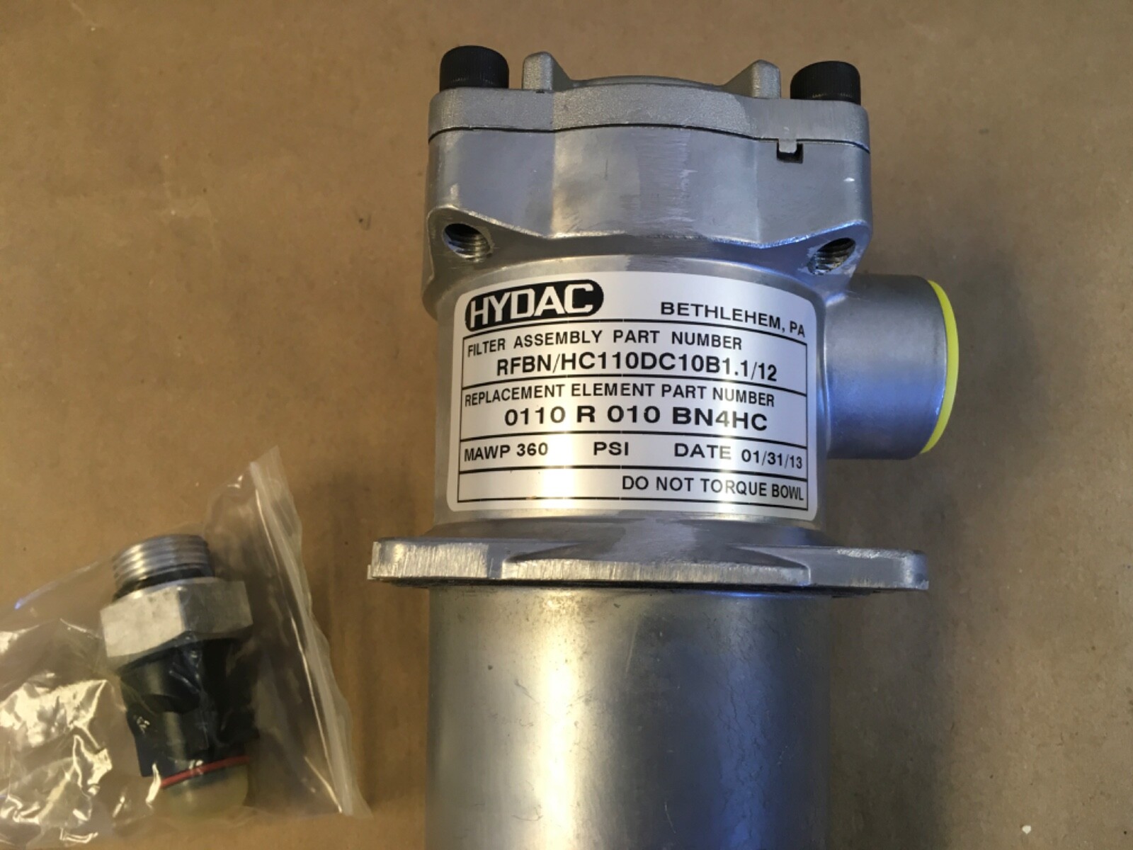 Hydac RFBN/HC110DC10B1.1/12 Filter Housing Assembly (KB)
