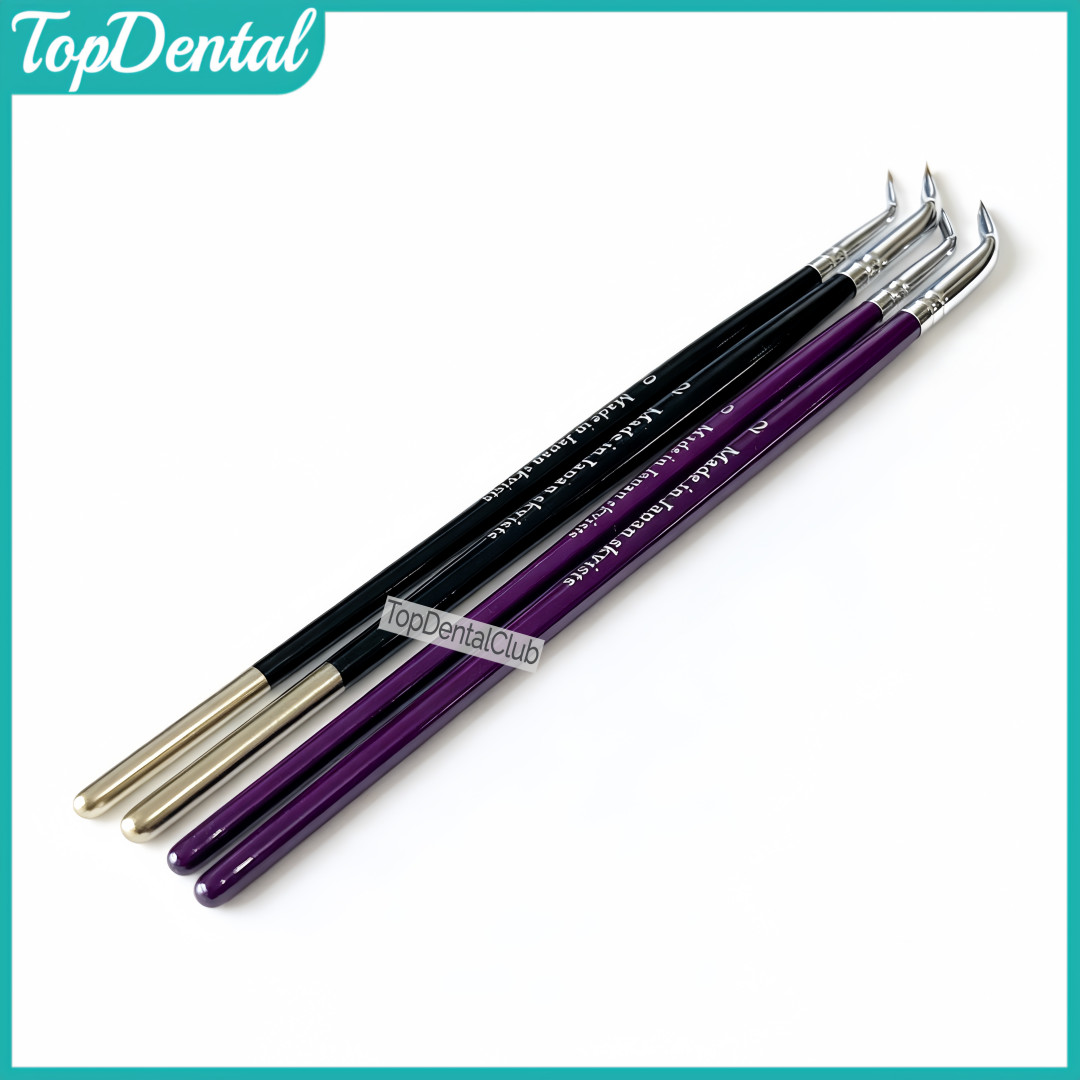 Dental Curved Brush Pens Composite Resin Nylon Pen Posterior Teeth Restoration