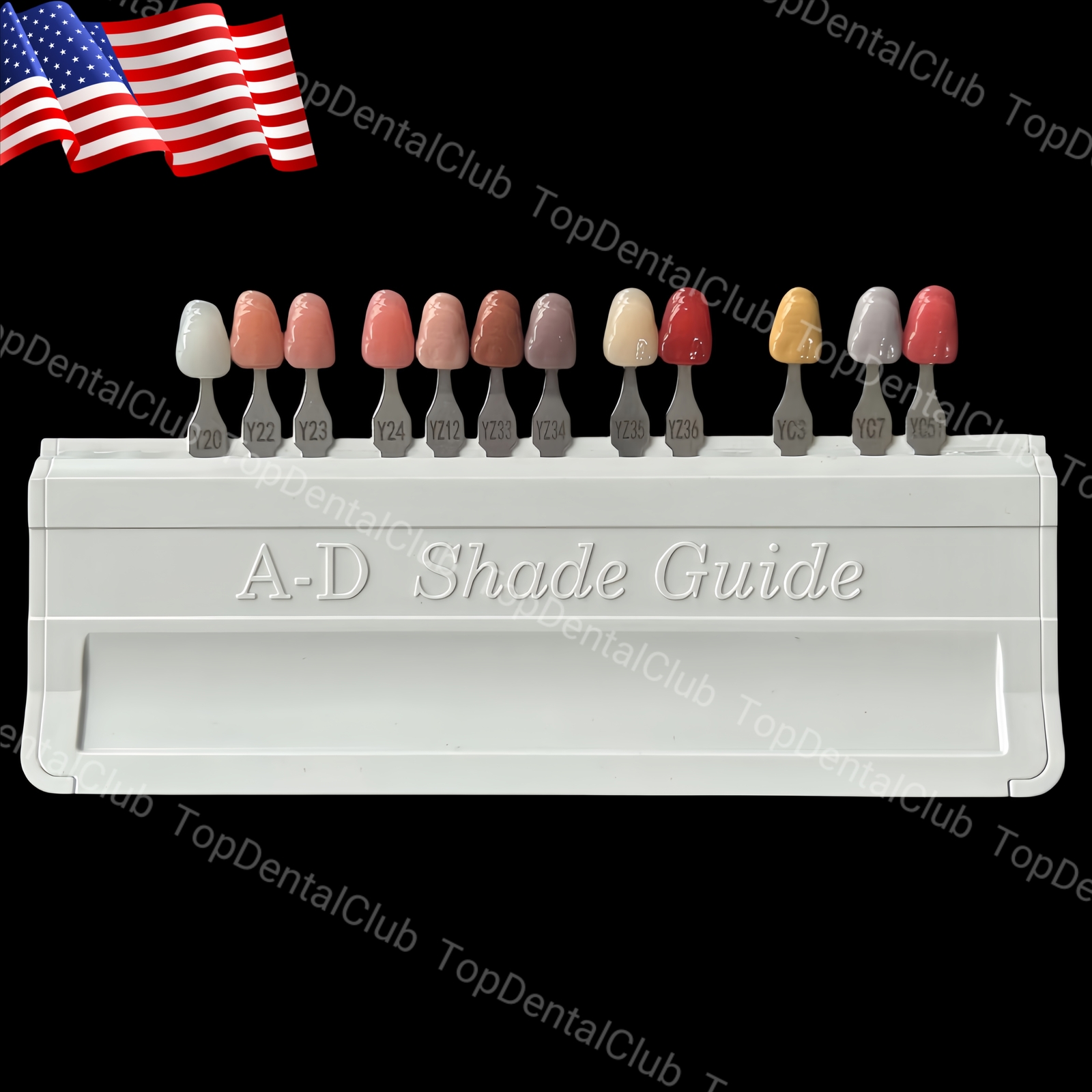 USA STOCK Dental Gingiva Aesthetic Composite Resin Pink 3D Gum A-D Shade Guide