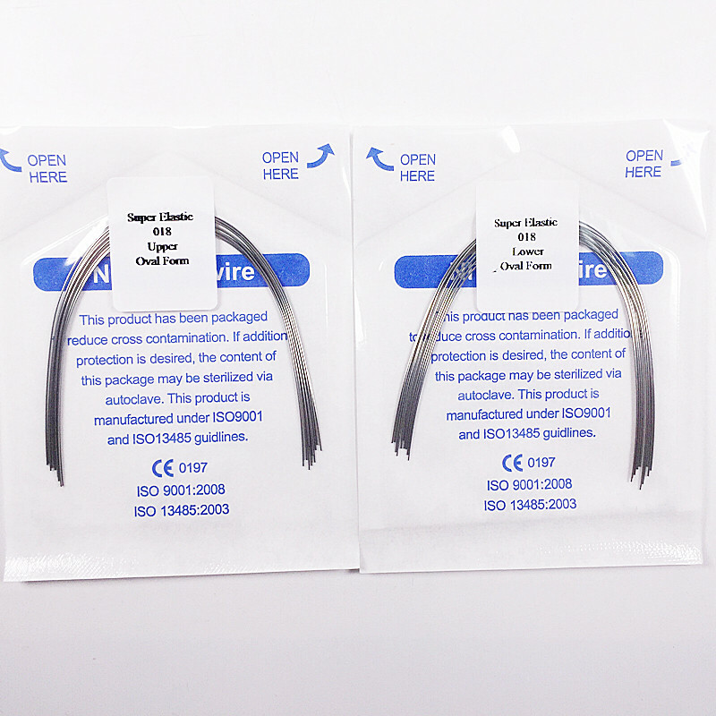 10Packs Dental Ortho Arch Wires Round Super Elastic Niti Oval Form 12-20 U/L