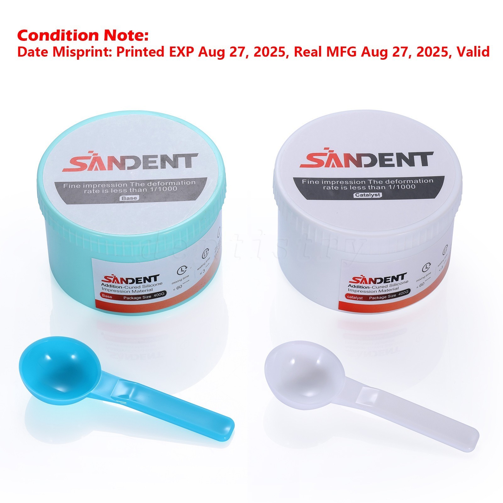 Dental Putty Fast Set PVS VPS Impression Material Silicon Hydrophilic 2x 400g US