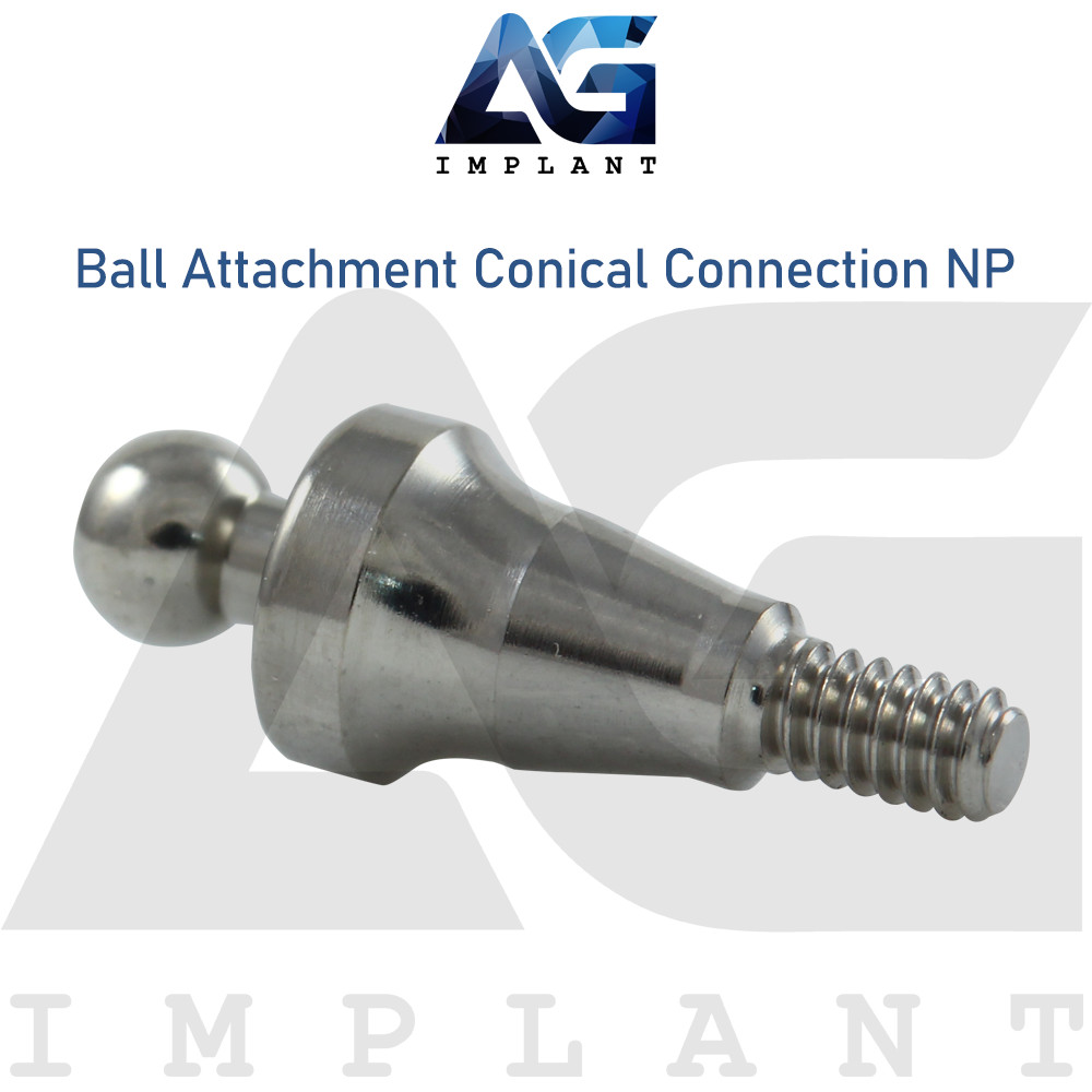 10 Straight Ball Attachment Narrow Platform (NP) Conical Connection 2.25mm