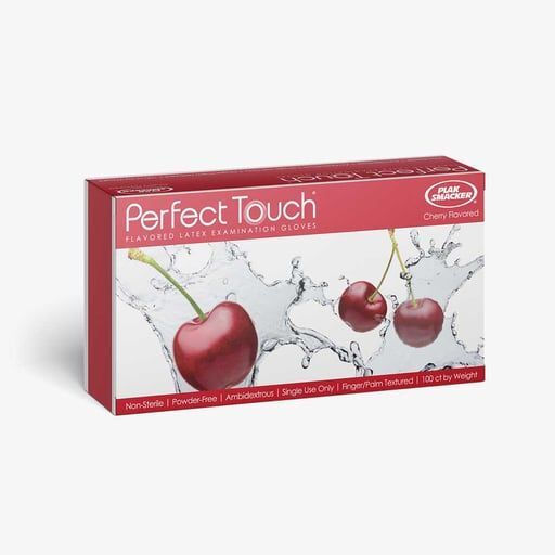 Up to 500 Perfect Touch Dental, Medical Latex Gloves,Cherry Flavored,Pink,XS,S,M