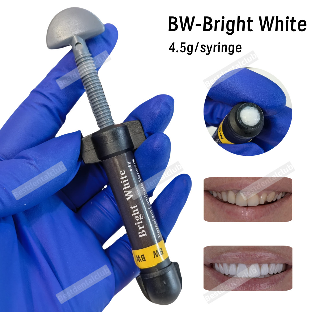 5Pcs Dental Light Cure Composite Resin Veneer Hybrid Aesthetic Bright White 4.5g