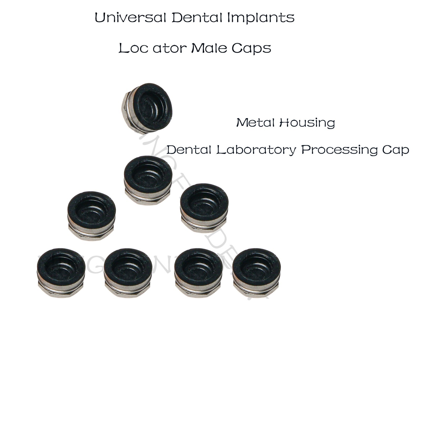 US Dental Locator Replacement Metal Housing &Lab Processing cap Inserts Assembly