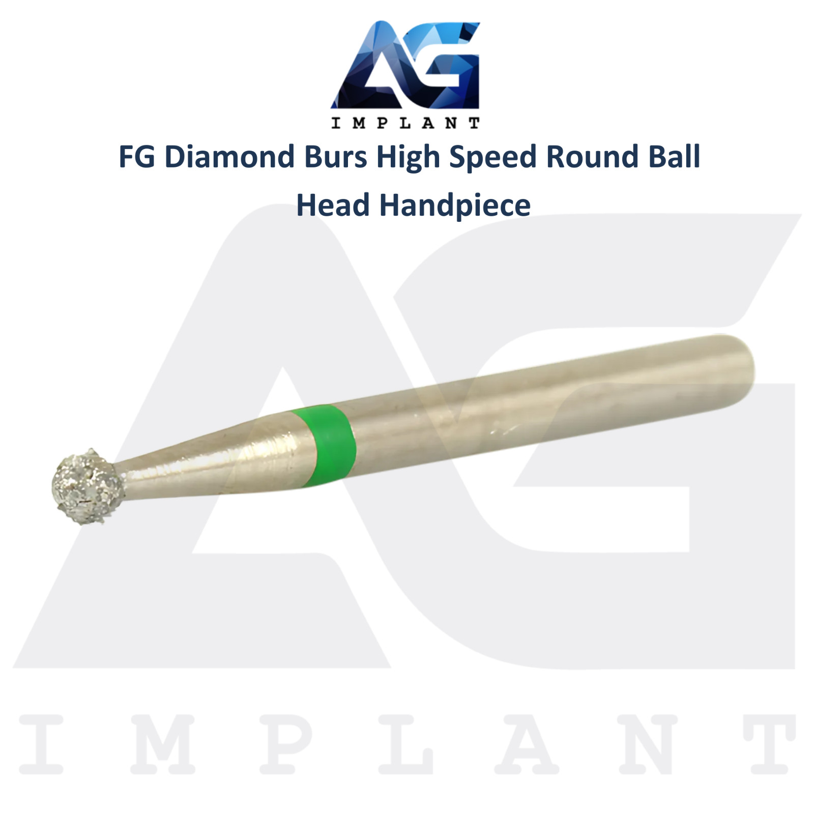 Dental FG Diamond Grit Burs High Speed Round Ball Head Handpiece Sterile 10pcs