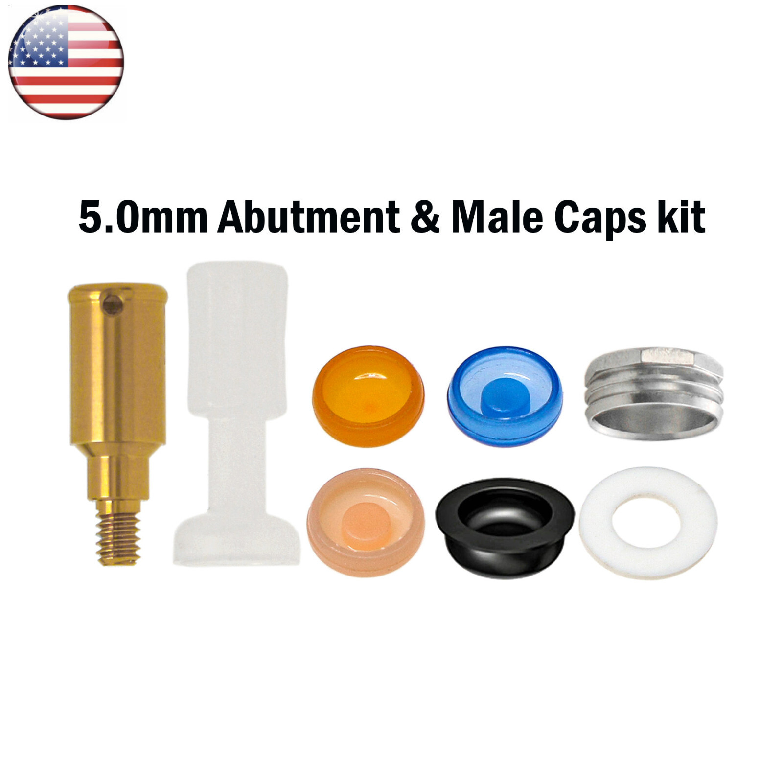 US Locator Abutments 1-5mm For Adin Zimmer Cortex BEGO 3.75 MIS Male Caps Tool