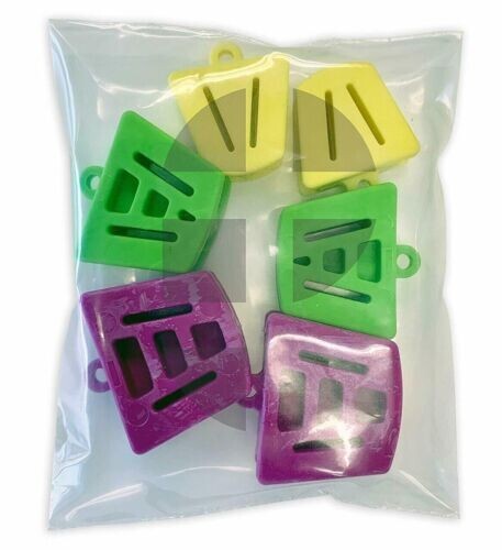 6Pcs Dental Bite Props Adult Child Bite Blocks Strong Rubber Opener Retractor