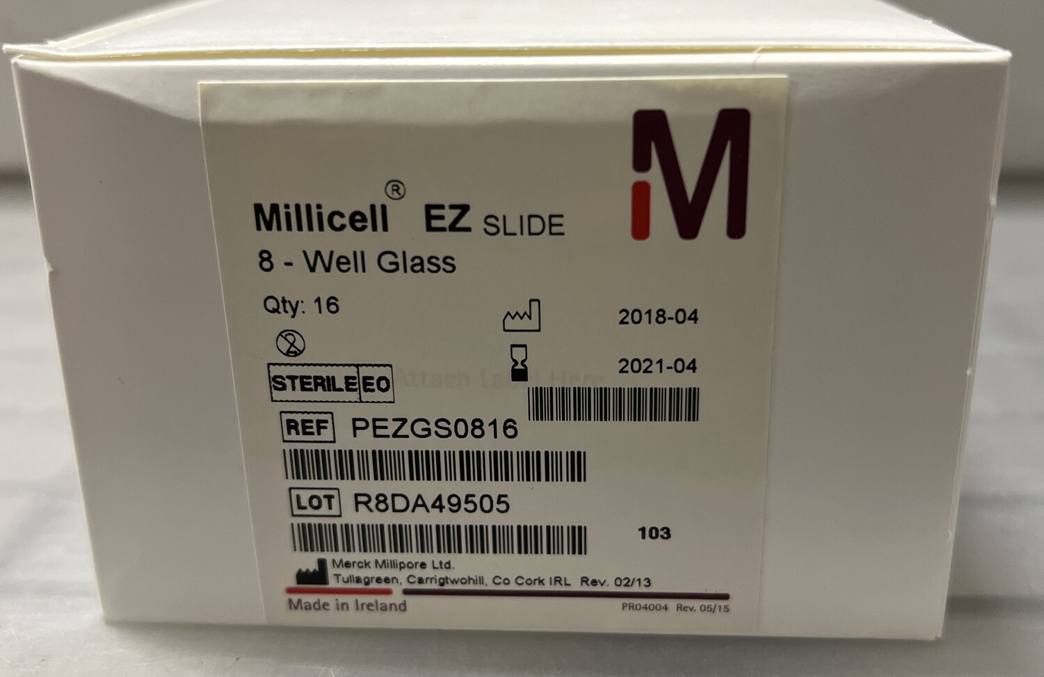 Millipore Millicell EZ slide 8-well glass 16pcs #PEZGS0816