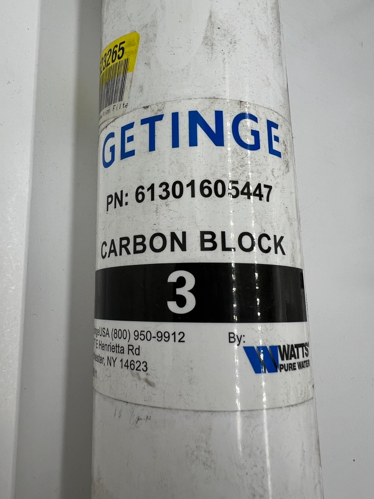 Getinge 61301605447 HS-200 & HS-300 Chlorine Reduction Filter #3 Carbon Block
