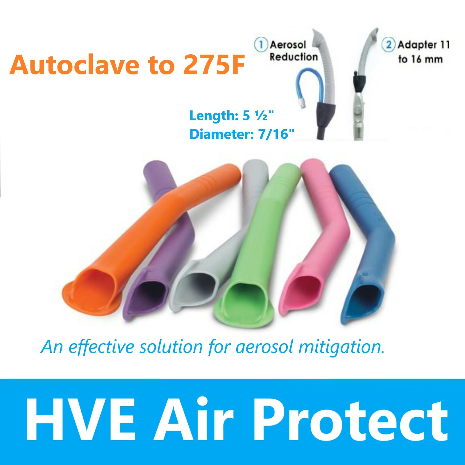 Dental HVE Tips HVE Oral Evacuators Tips Adult or Child, Autoclavble 275F, 12/Bg