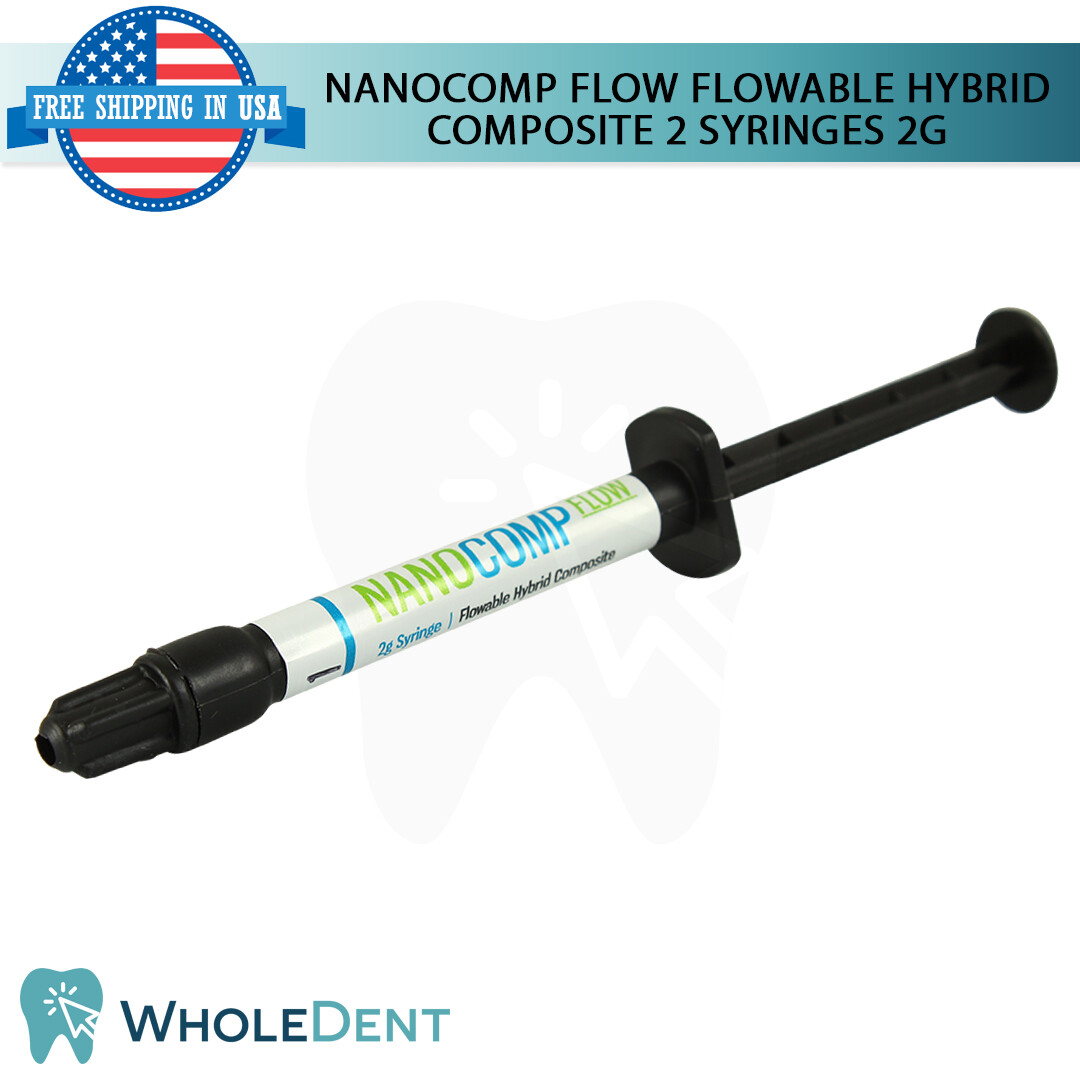 NanoComp Flow Hybrid Composite Dental Filling Syringes Restoration Shades