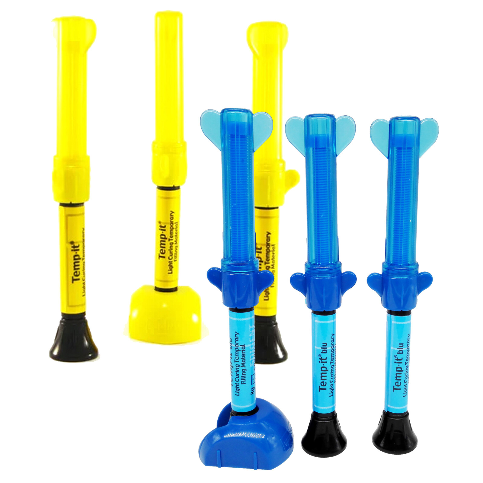 Dental SPIDENT Temp it Blu Light-Curing Temporary Filling Material 3Pcs/Package