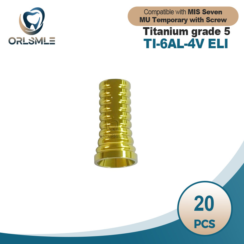 20 pcs MU Temporary Ti Cylinder non engaging conical abutment fit to MIS Seven