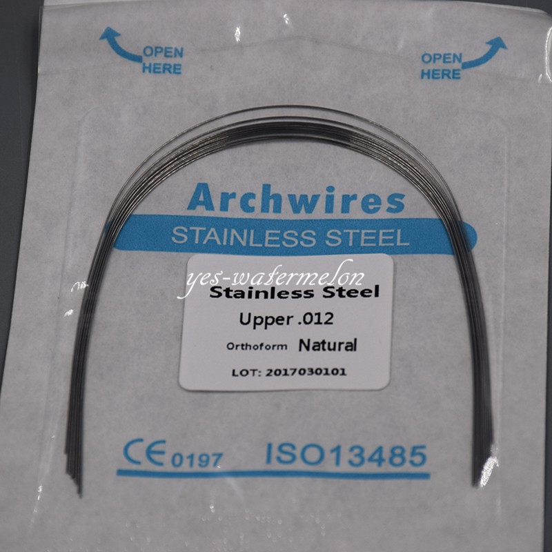 50 Packs Dental Orthodontic Arch Wire Stainless Steel Round Wires Natural 500x