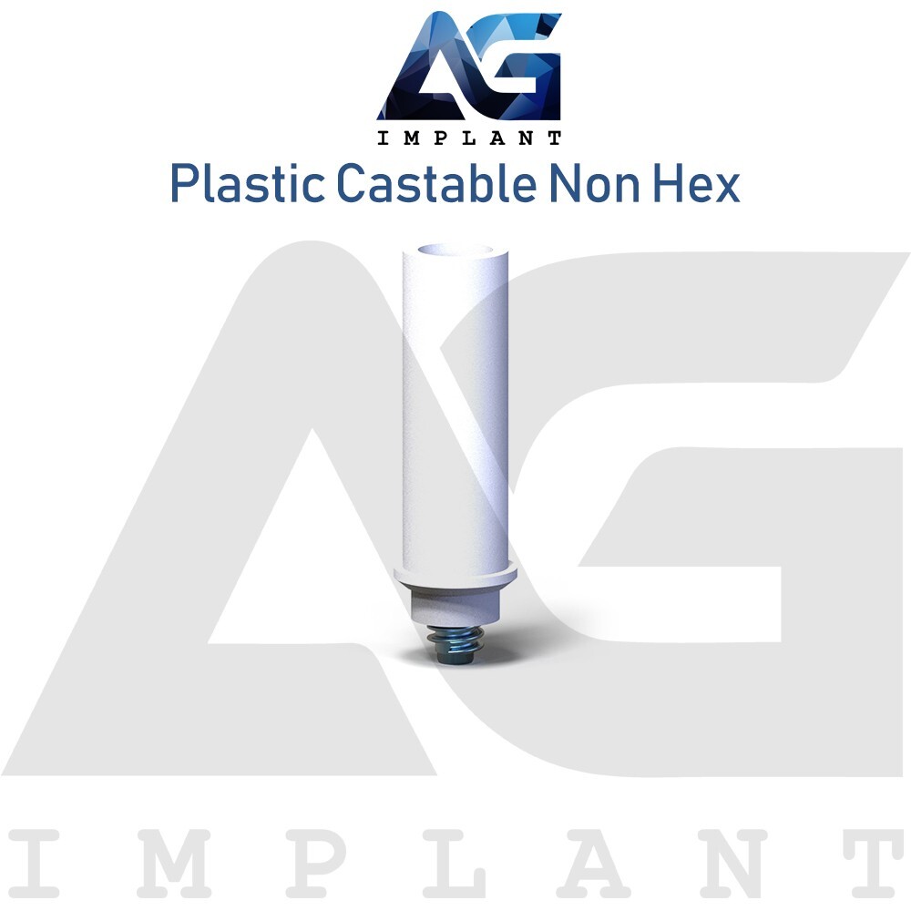 50 Plastic Castable Prosthetic System Non Hex Hexagon 2.42mm With Screw