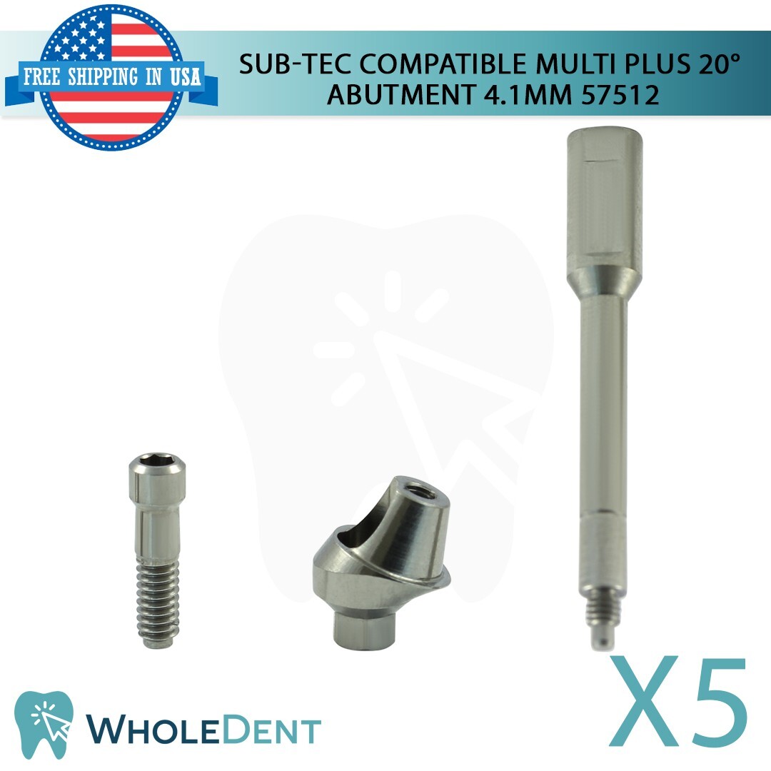 5x Dental Titanium Angulated 20° Multi Unit Prosthetic BEGO® Compatible 57512