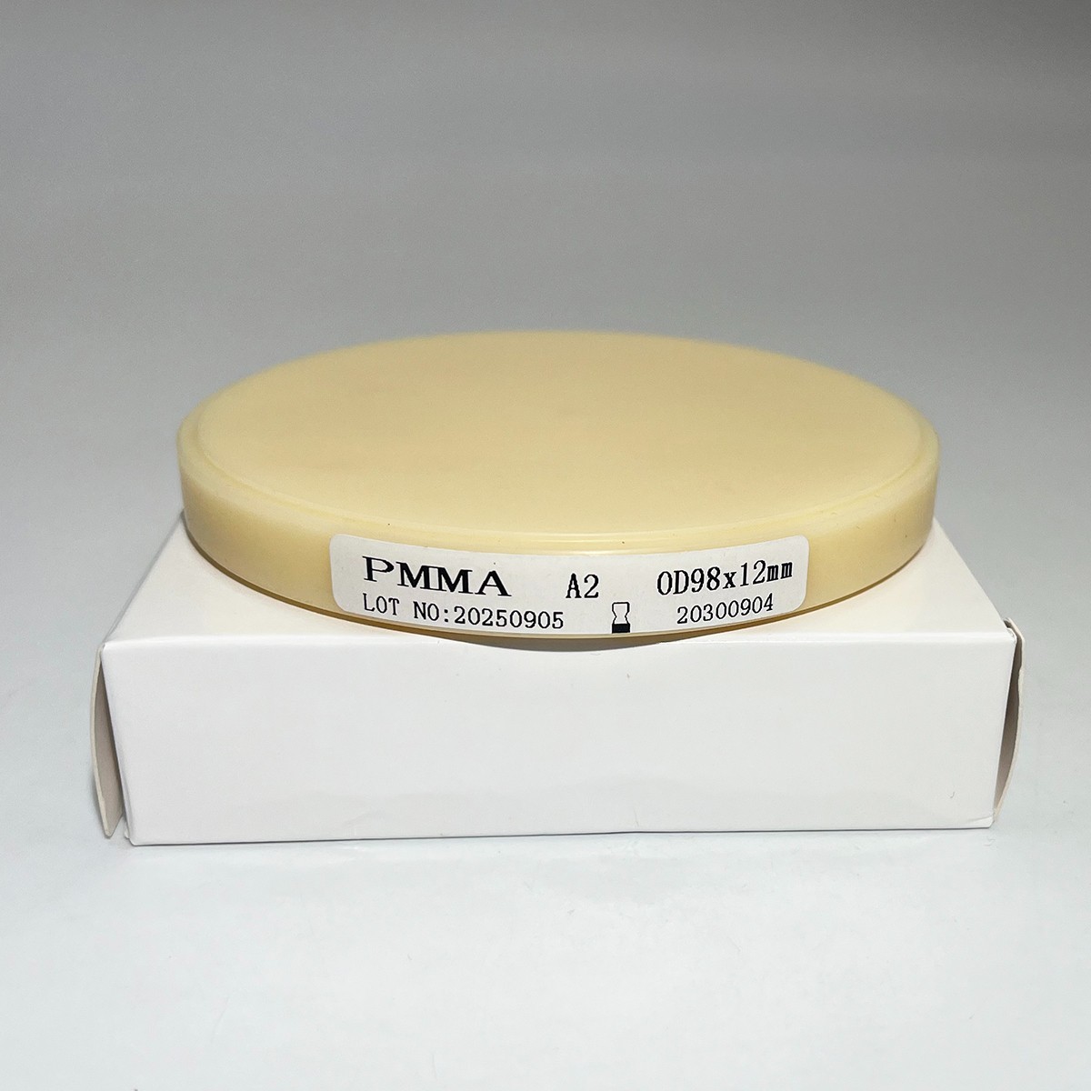98mm Monolayer PMMA Block Resin Disk Dental Lab Material Milling Denture 2Pc