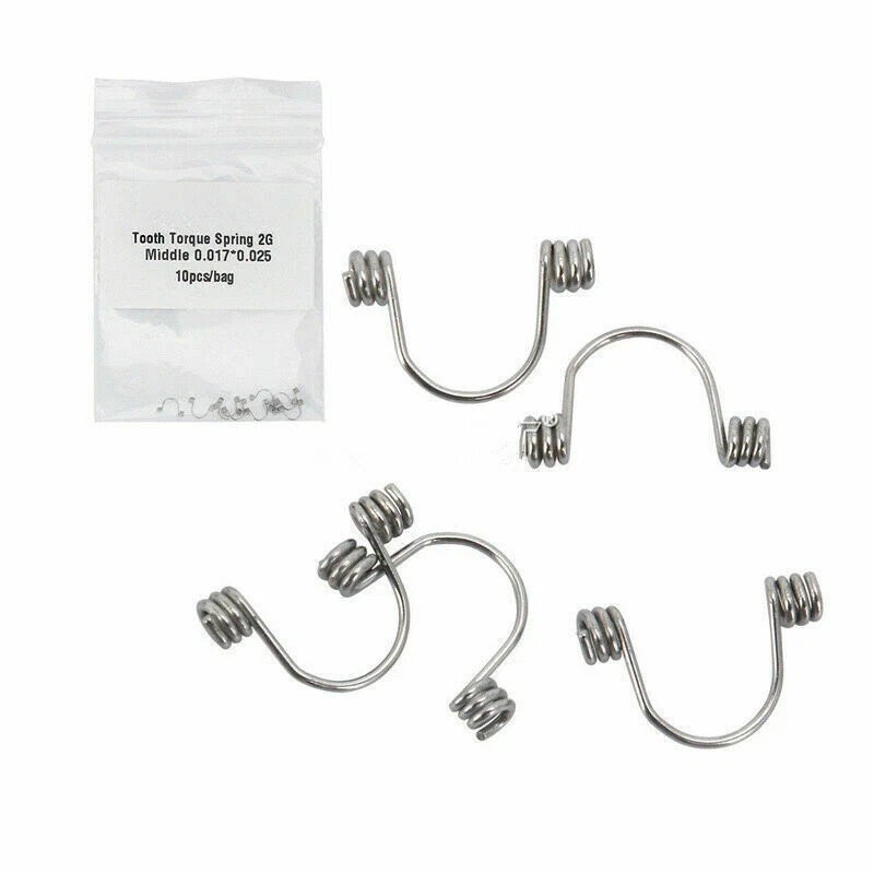 15 Sizes Ortho Dental Rectangular Anterior Teeth Torque Wire Springs 10Pcs/Pack