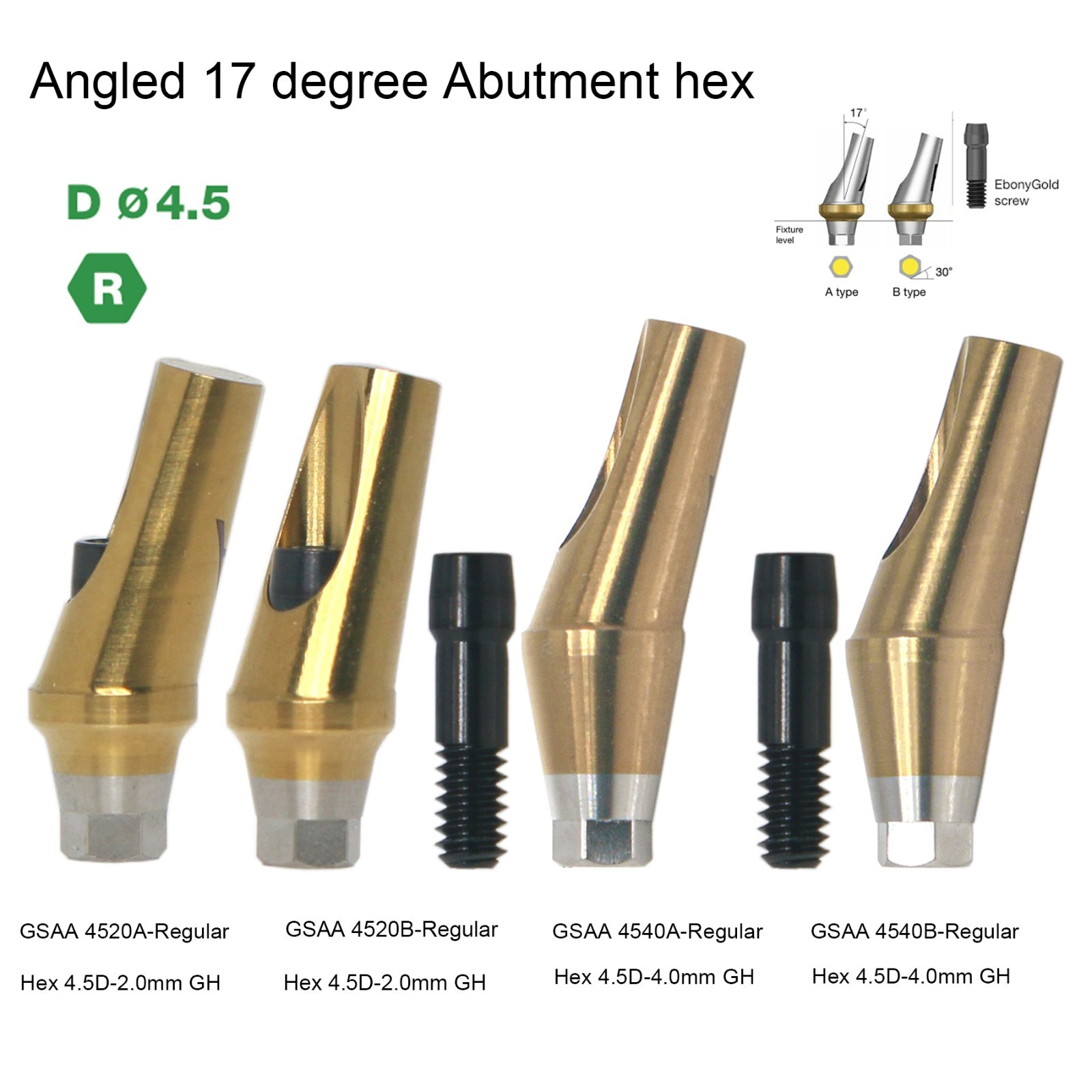 US Locator Abutments Straight/Angulated 17°Abutment For DIO UF Regular Implants