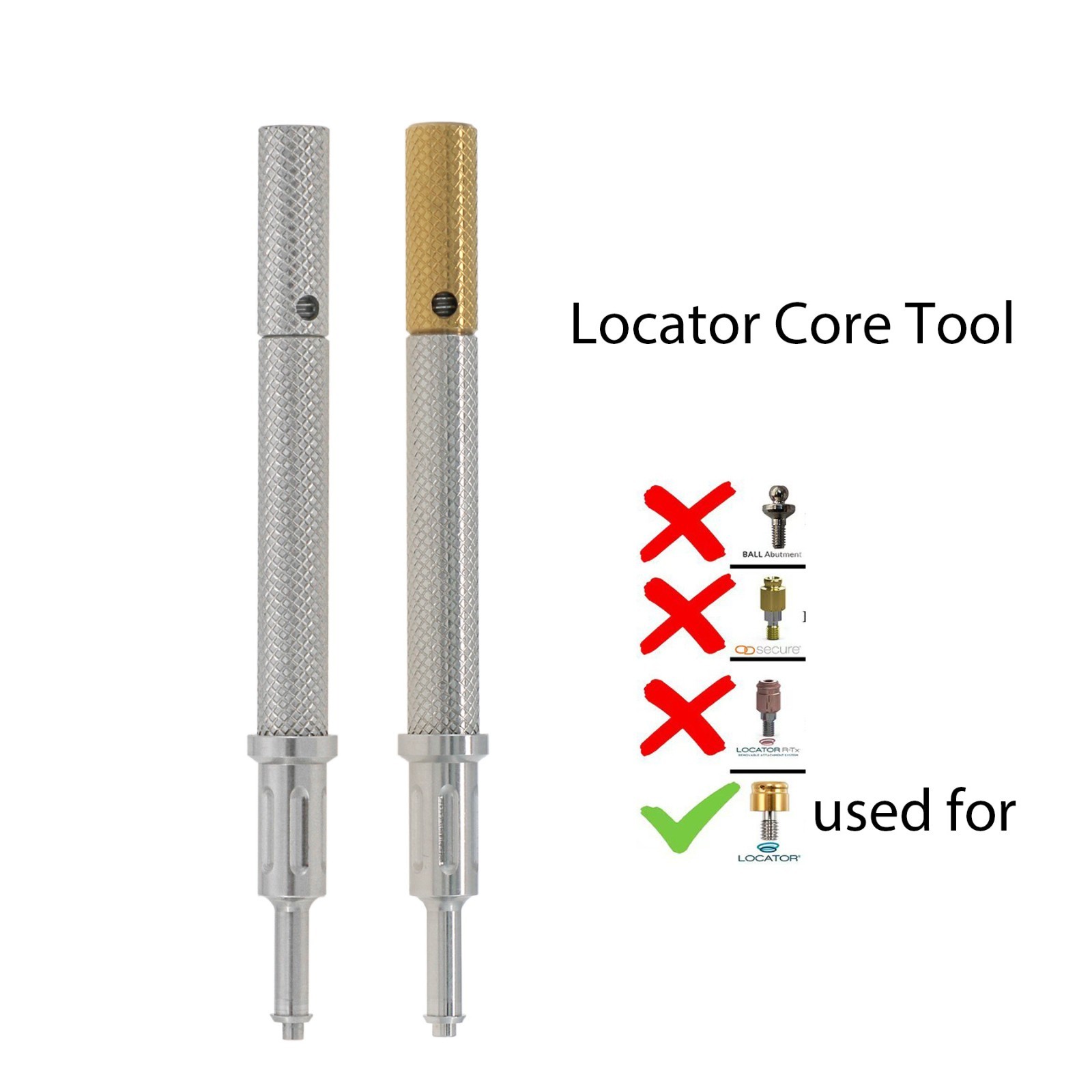 Overdenture Locator Abutments Anchor for Megagen AnyRidge Male Caps Removable