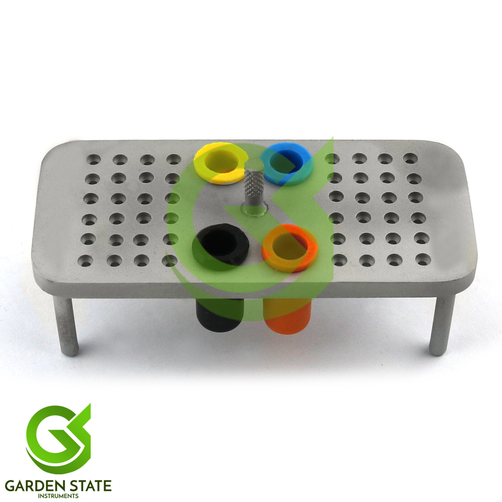 Stainless Steel Endodontic Box Dental Files Burs Holder 48 Holes Stand Aluminium