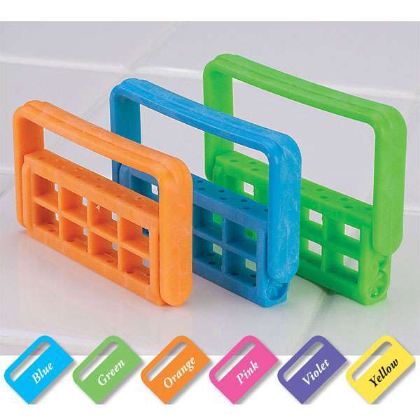 Plasdent Bur Caddy – Neon Blue 1/Pk. Adjustable Bur Caddy