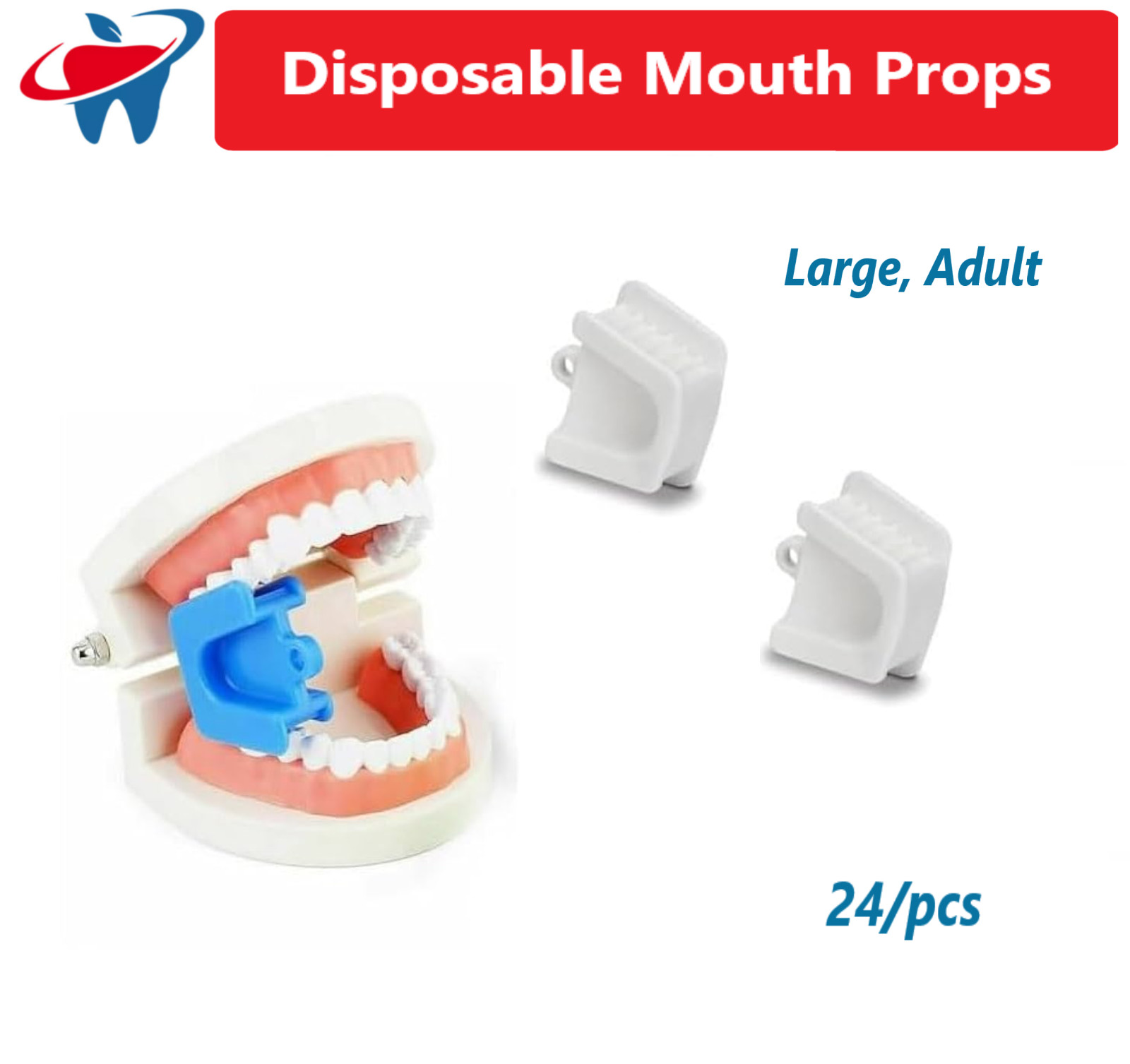 Dental Ortho Piercing Disposable Mouth Props Bite Blocks 24 pc Adult Child Pedo