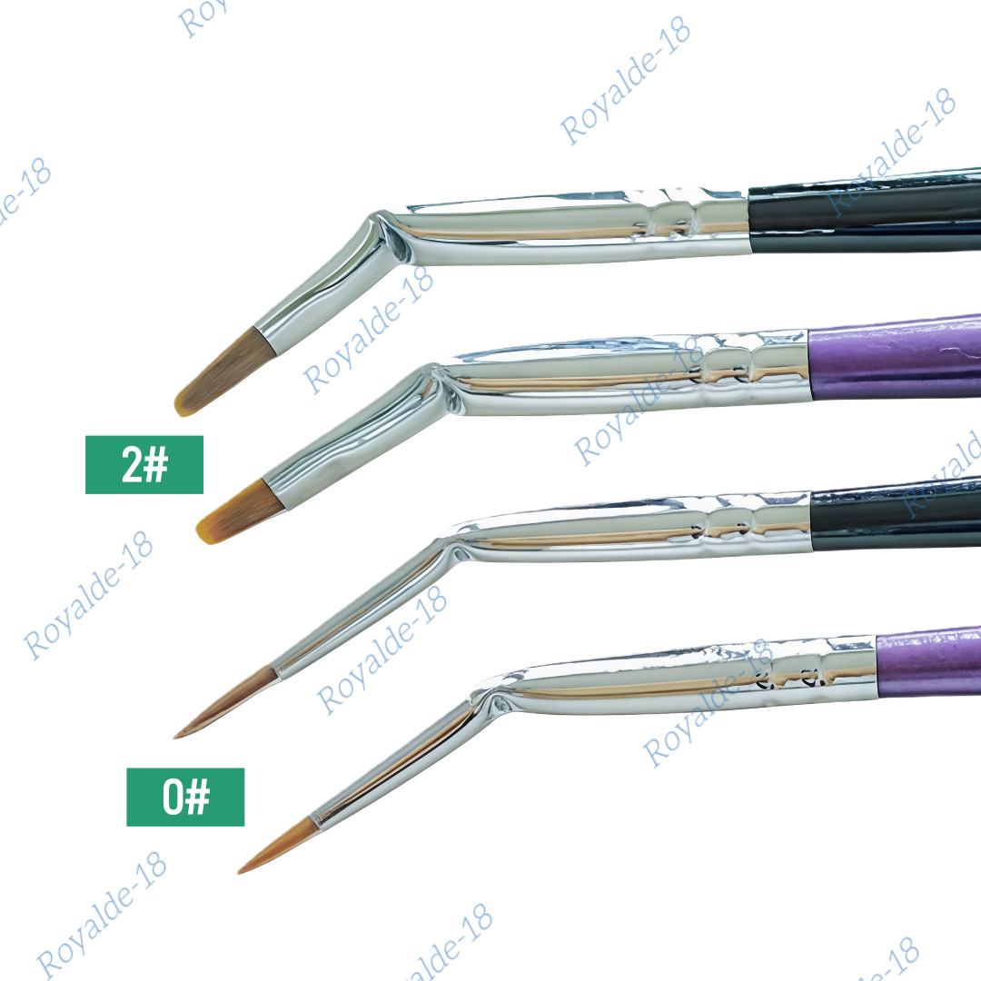 Dental Curved Brush Pens Skyist Nylon Hair Denture Dentine Ceramco Metal Powder