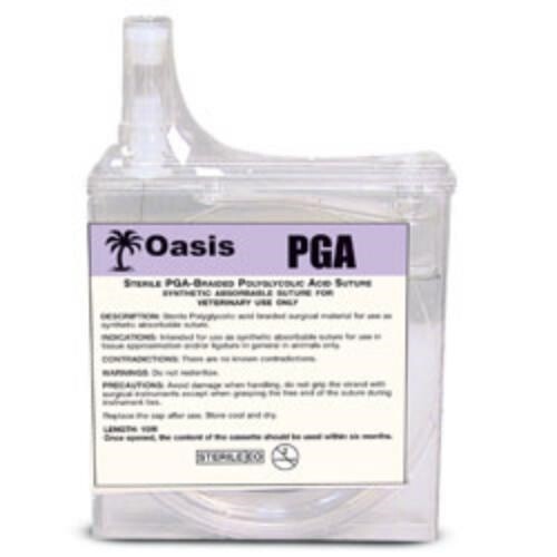 Oasis Veterinary PGASuture Cassette, Braided Absorbable, Size 3-0, 15 Meters