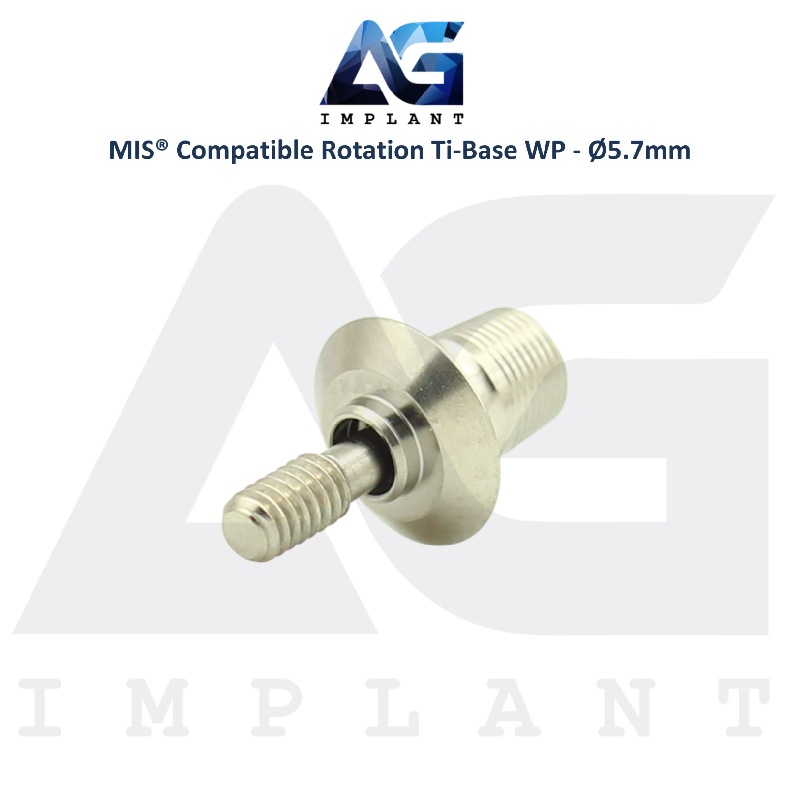 x5 Dental Ti-Base Rotation Ø5.7mm WP Compatible with MIS® Int Hex System 2.45mm