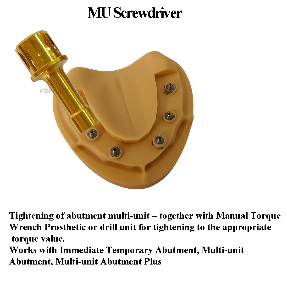Dental Multi Unit Screwdriver Ratchet Key for MU Straight Abutment fit Osstem