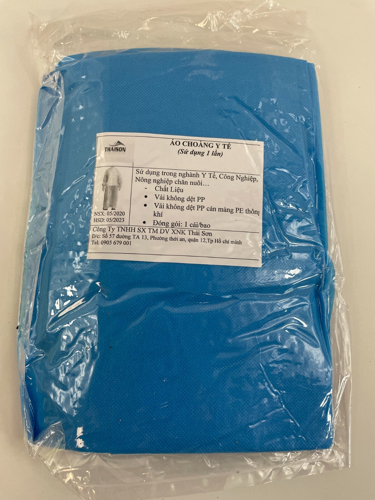 Non-Woven Surgical Isolation Gown Knit Cuff Fluid Resistant Blue 10 / 25 / 50 pk