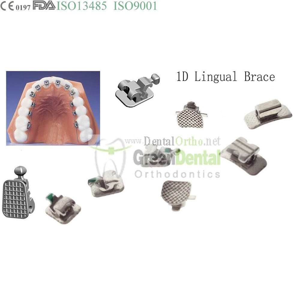 28Pcs/kit, 1D lingual brace w/h3 dental orthodontic buccal tube archwire 7-7