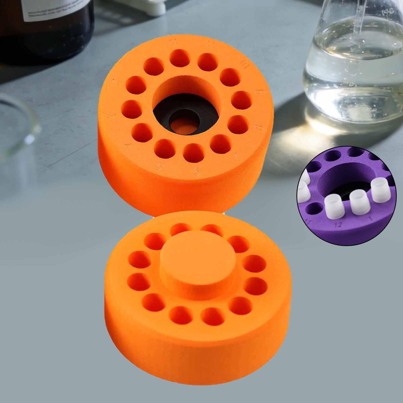 Freezing Vial Container Road Trip Temporary Transport 12 Slots Cooling Box