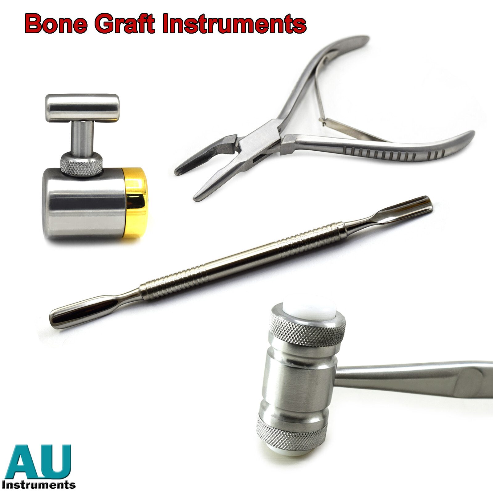 Dental Implant Bone Graft Kit Orthodontic Bone Rounger Palti Bone Mallet Hammer