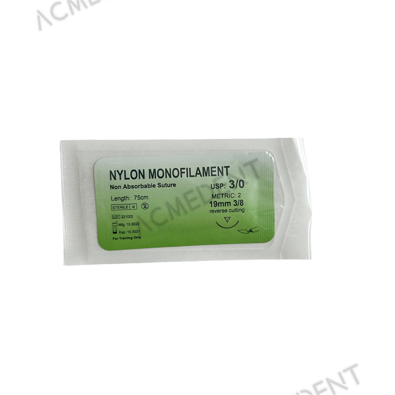 Dental Surgical Sutures Nylon Monofilament USP Reverse Cutting Sterile3/4/5.0