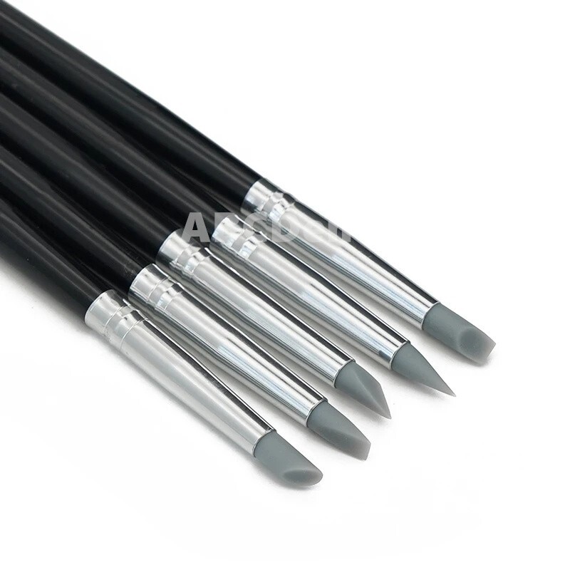 5pcs Dental Composite Resin Veneer Cement Porcelain Brushes Silicone Brush Pen