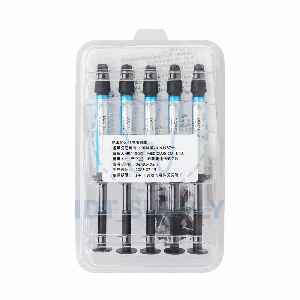 MEDICLUS Dentto-Dam Light Cure Gingival Barrier Resin 1.2ml x 5 Korean