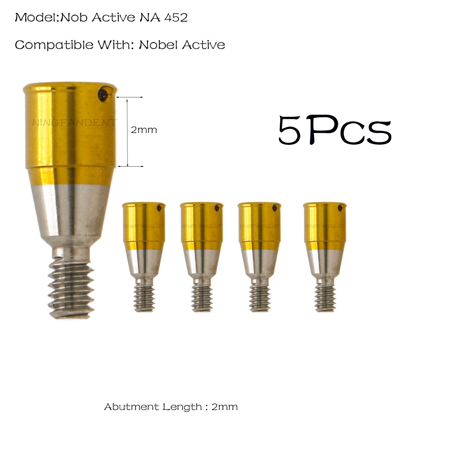 Nobel Biocare Active RP Locator Abutments For 1-5mm GH Conical Connection Ø4.3mm