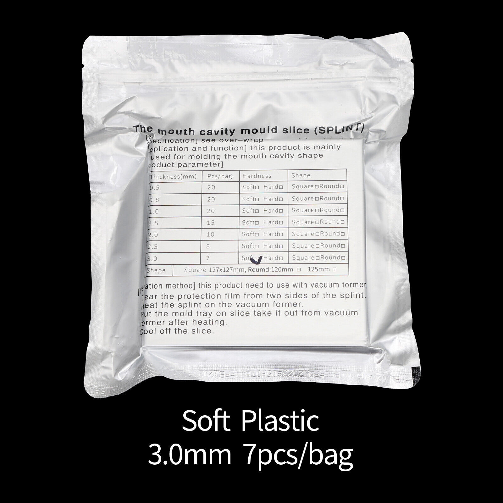 Dental Splint Sheet Hard Soft Orthodontic Retainer Sheet Vacuum Forming Material