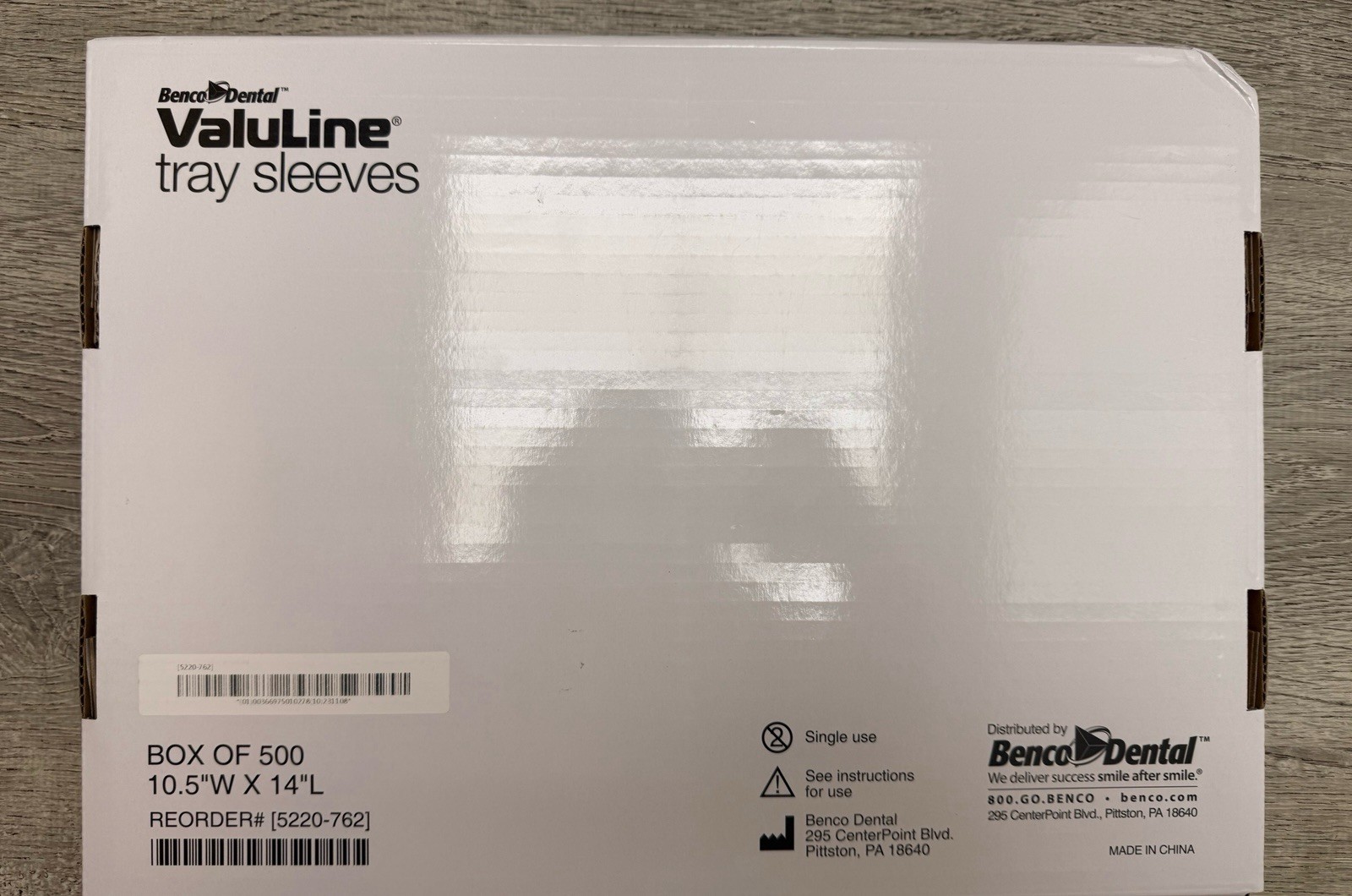 Dental Tray Sleeves Box of 500 Unopened 10.5”W x14”L .