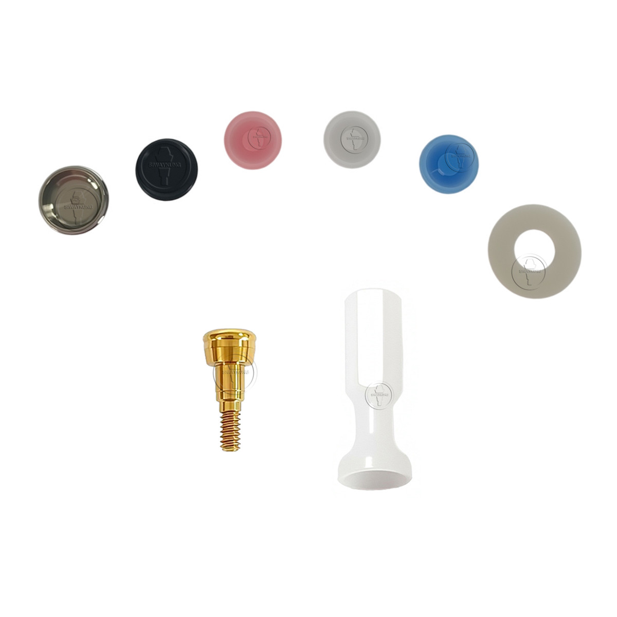 Locator abutment full Set Male cap kit Tools fit to 3i (Certain)-3.25/3.4 GH1-6