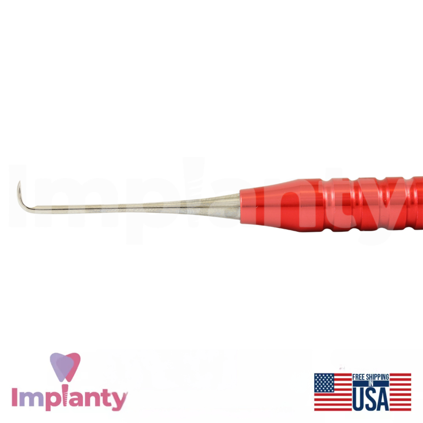 TOLA Red Curette 2 Lateral Approach Double Sided Stainless Steel Tool