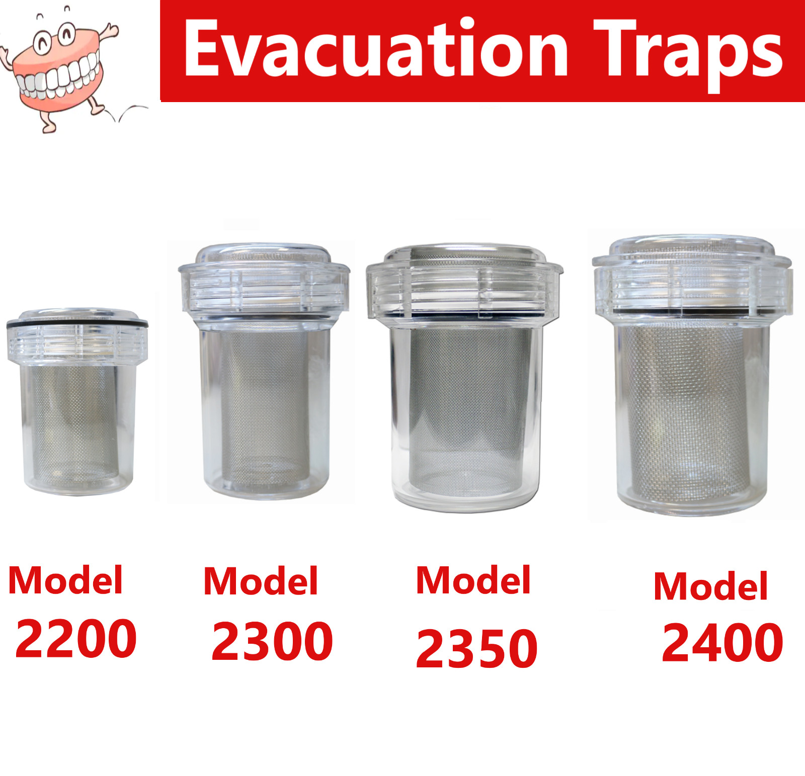 Dental Evacuation Trap Disposable Canister For Air Techniques Vacstar #2200 2400