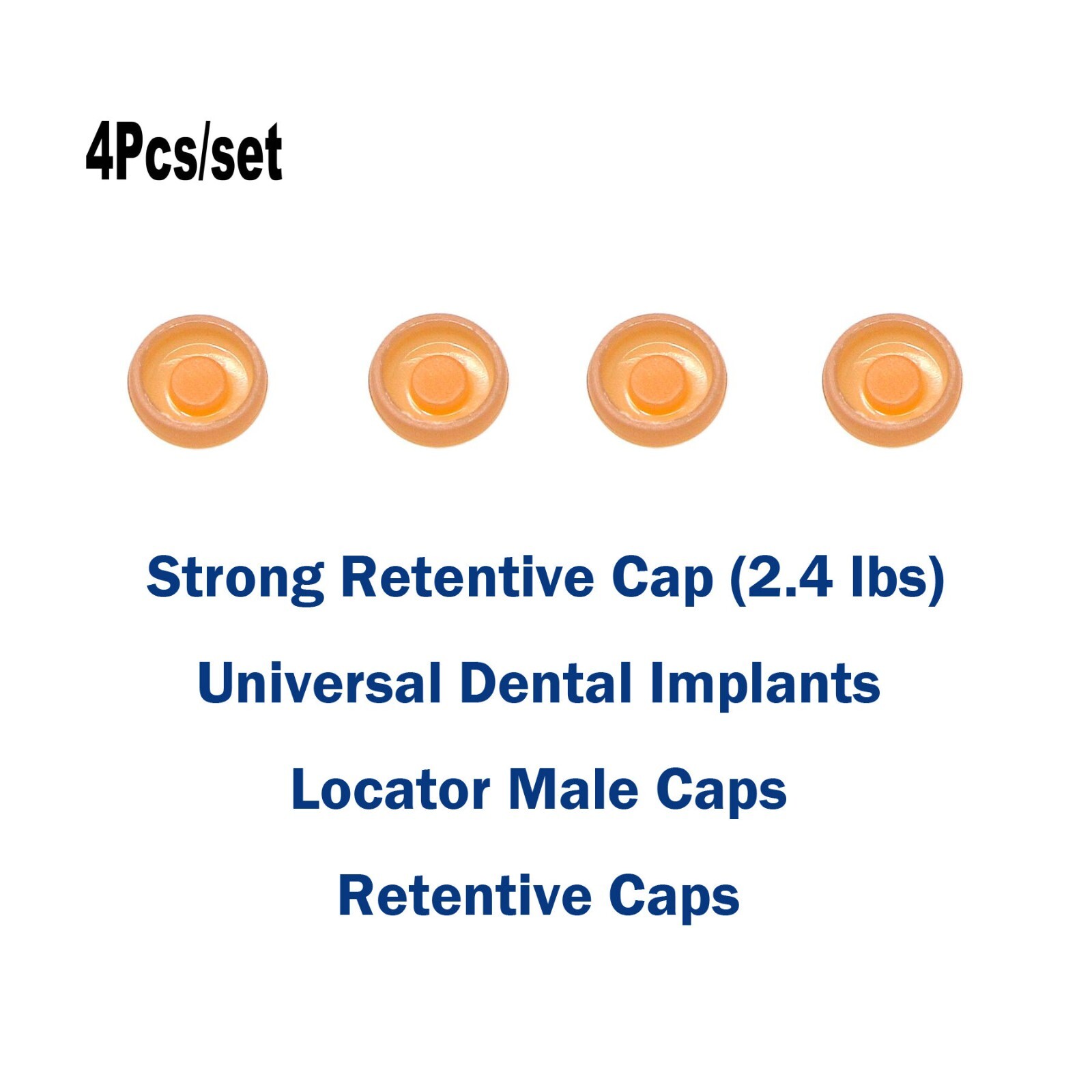 US Dental Overdenture Attachment Abutment Strong Retentive Caps Metal Housing