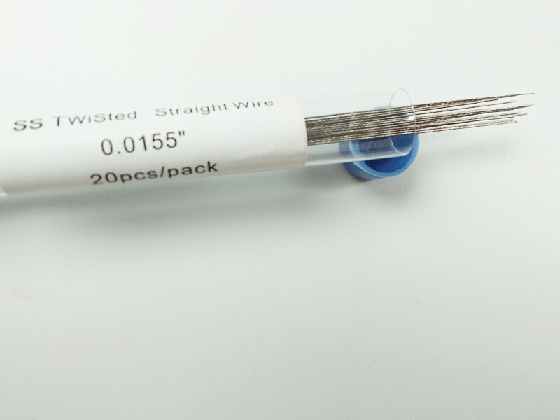 Dental Orthodontic Straight Wire Stainless Steel Twist Wires 0.0155/0.0175
