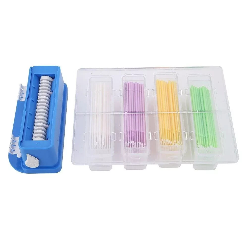 3 Pcs Dental Disposable Micro Applicator And Cotton Tip Micro Brush Dispenser