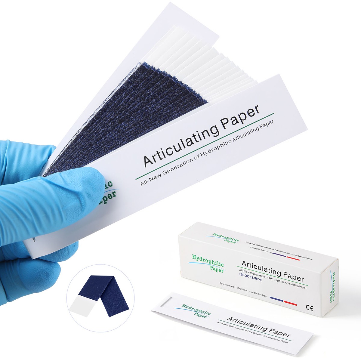 AZDENT Dental Articulating Paper Double Sided Articulating Strips Blue/Red