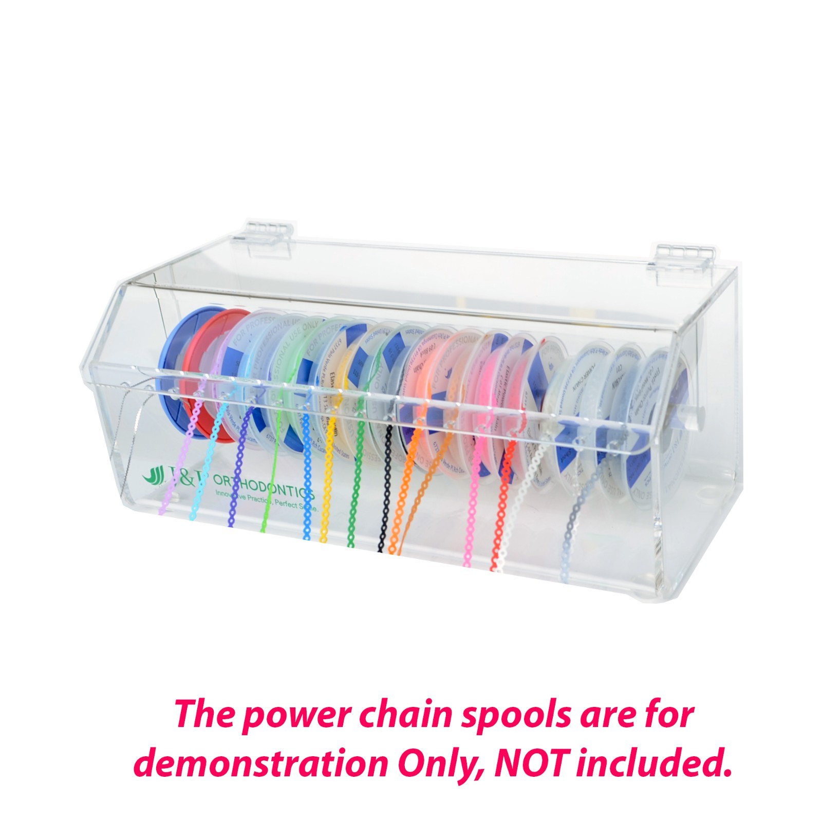 J&J Ortho™ Orthodontic Elastic Power Chain Dispenser Reel Box Organizer with Lid